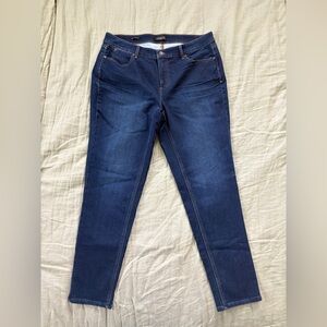 Talbots Womens Jeans Sz 14‎ Flawless Five Pocket Slim Ankle Stretch Blue Denim